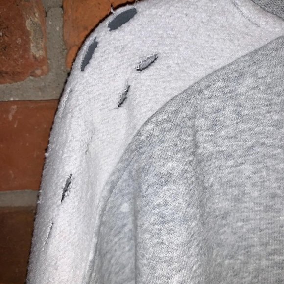 Code Mode Gray Distressed Oversized Sweatshirt L - Picture 7 of 8